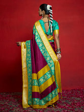 Abstract Printed Art Silk Saree